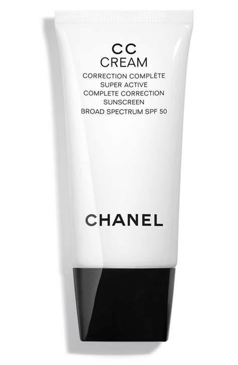 chanel cc cream super active complete correction spf50|tinted sunscreen by Chanel.